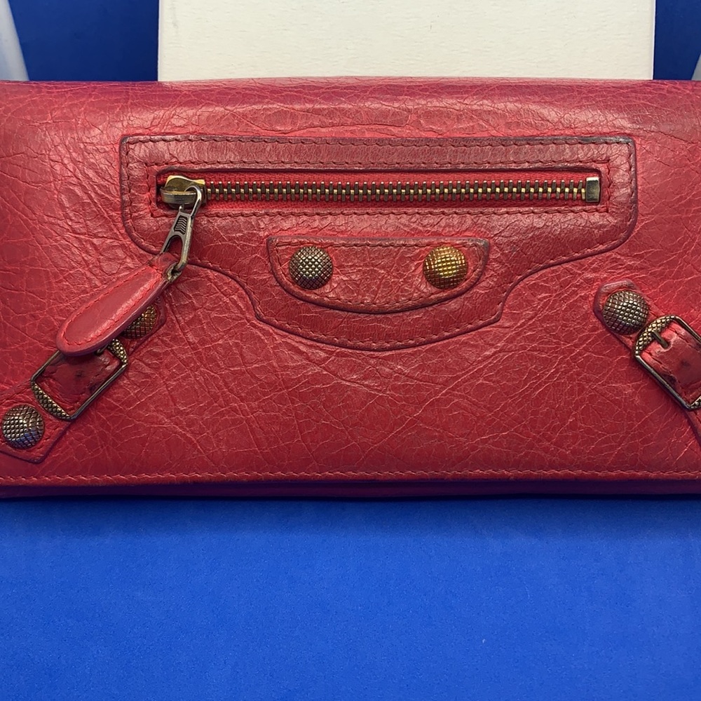 BALENCIAGA • AGNEAU WALLET
Coquelicot Lambskin Leather - Picture 3 of 9